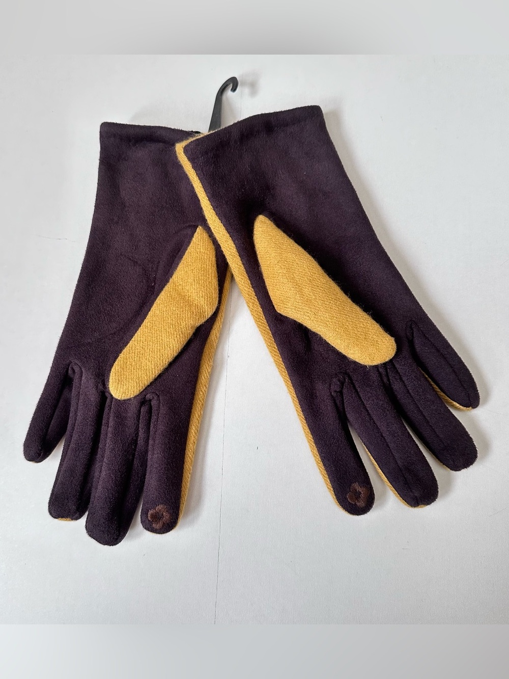Look Cashmere Brown Yellow Gloves